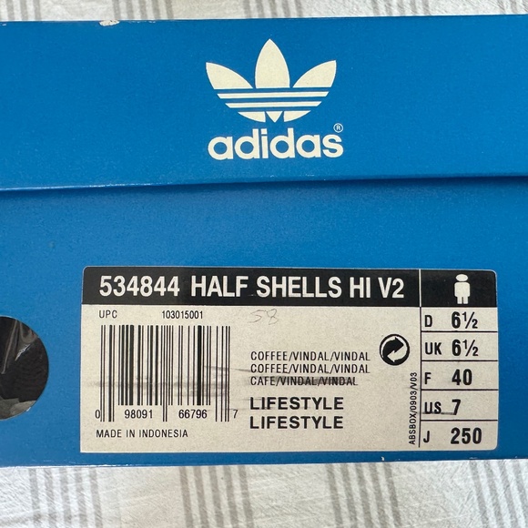 *RARE* Adidas Coffee (Brown) and Yellow High Half Shells - Picture 12 of 14